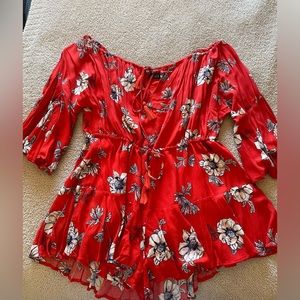 Vici floral print romper